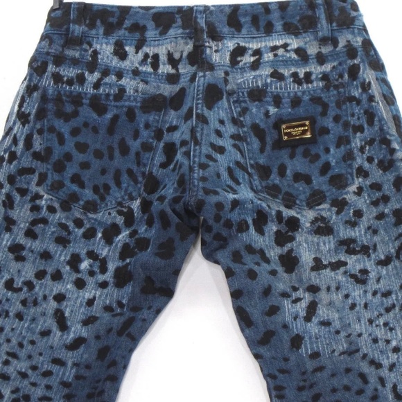 ⚜️$1,295 Retail Dolce & Gabbana Leopard Print Distressed Jeans⚜️ - Picture 12 of 16